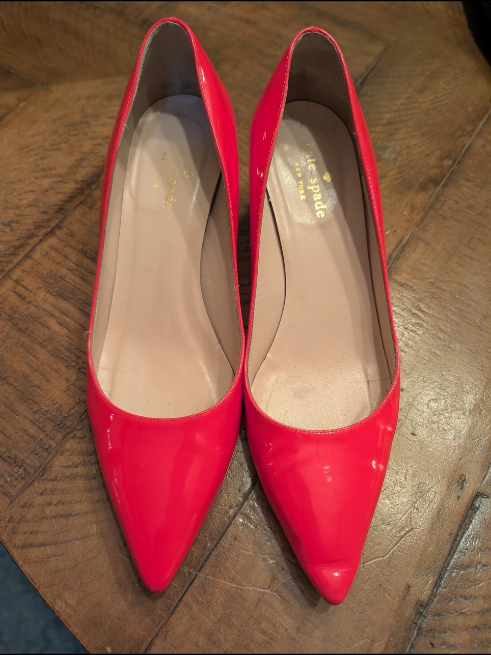 Kate spade Neon Pink Patent Pointed Toe Pumps